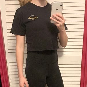 Forever 21 planet midriff tee